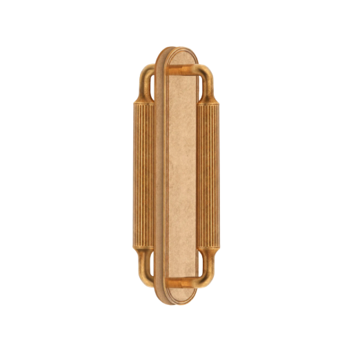 Barwick Ridged Back to Back Pull Handles with Backplate