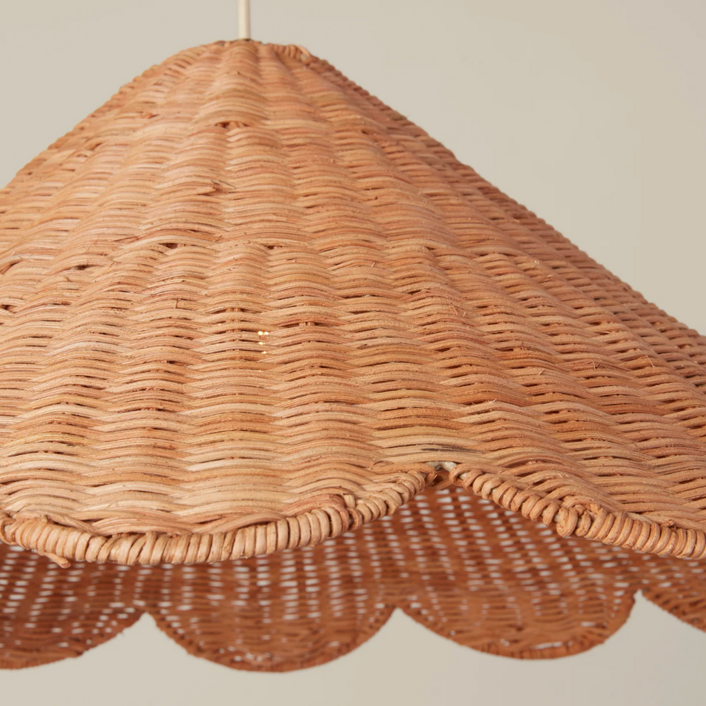 Maude Rattan Scallop Pendant