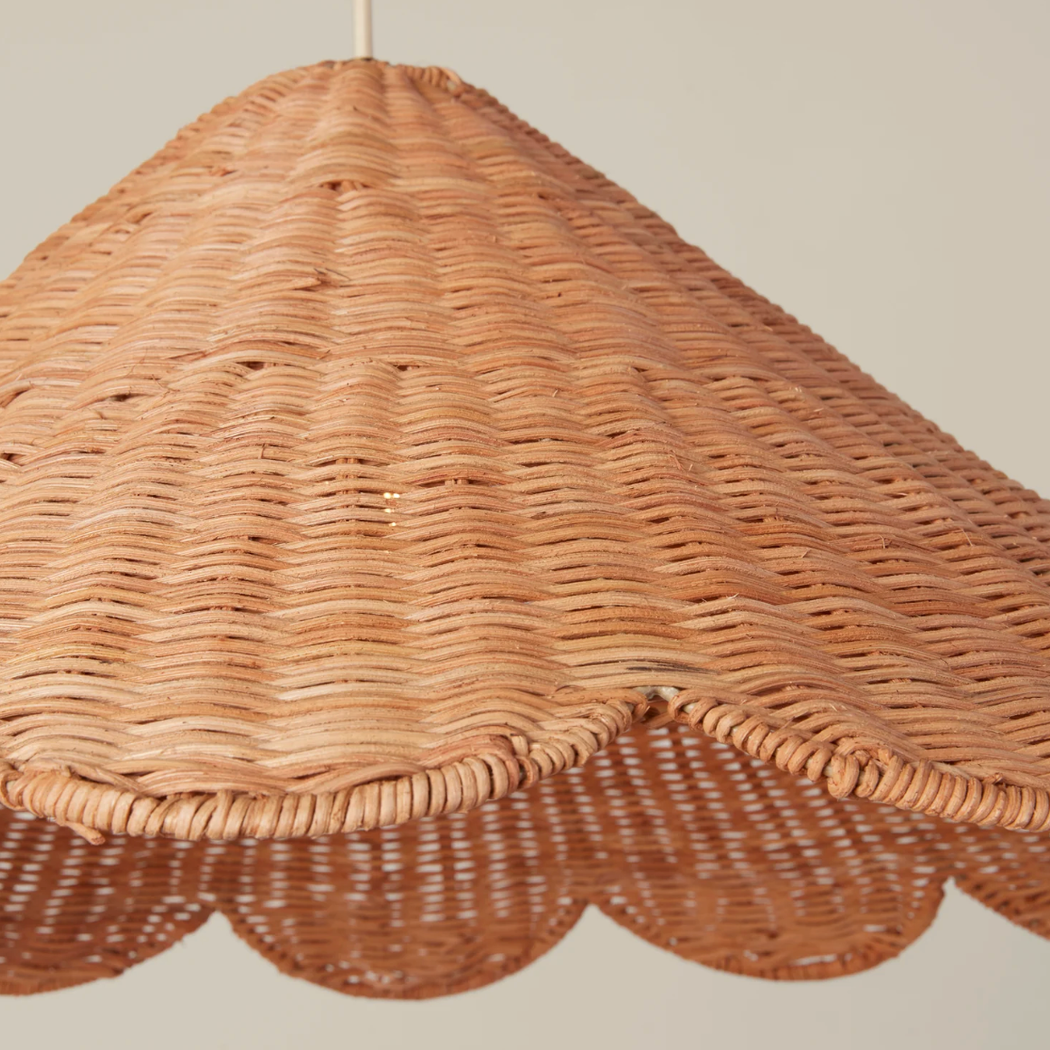 Maude Rattan Scallop Pendant