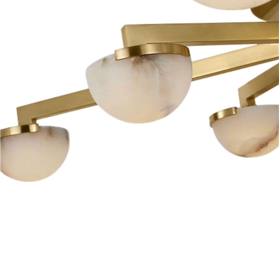 Pedra Large Staggered Arm Flush Mount