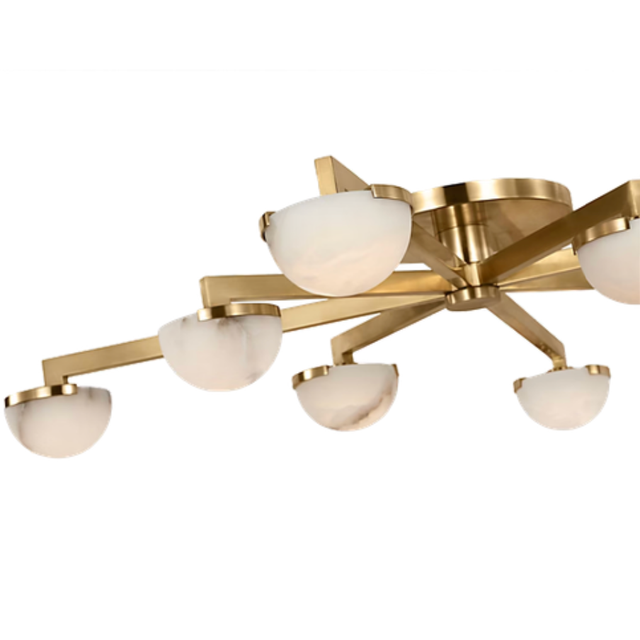 Pedra Large Staggered Arm Flush Mount