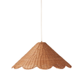 Maude Rattan Scallop Pendant