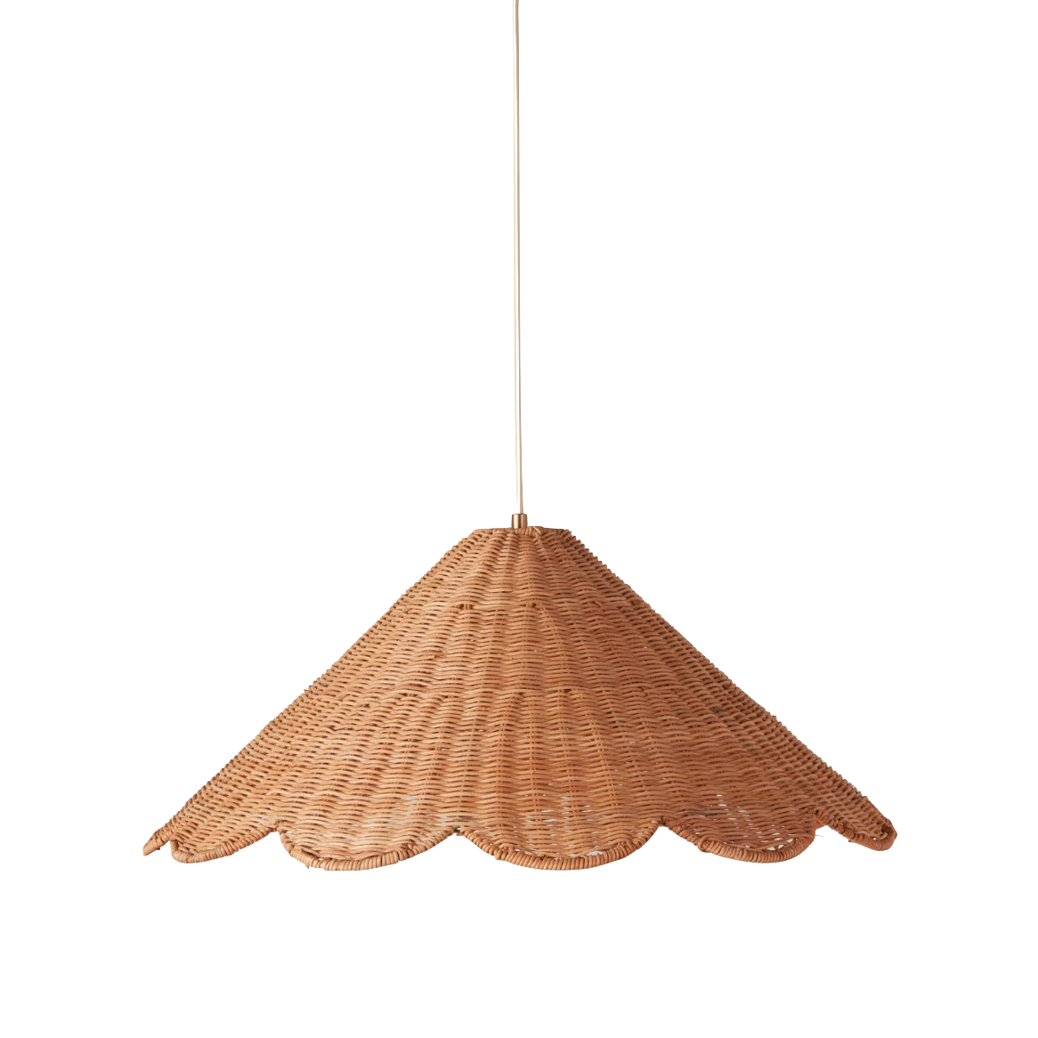 Maude Rattan Scallop Pendant