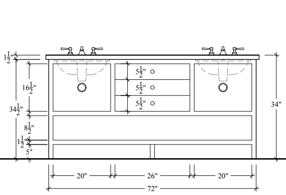 Burgess Vanity - 72"