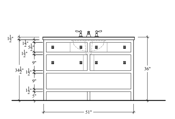 Paddington Vanity - 51"