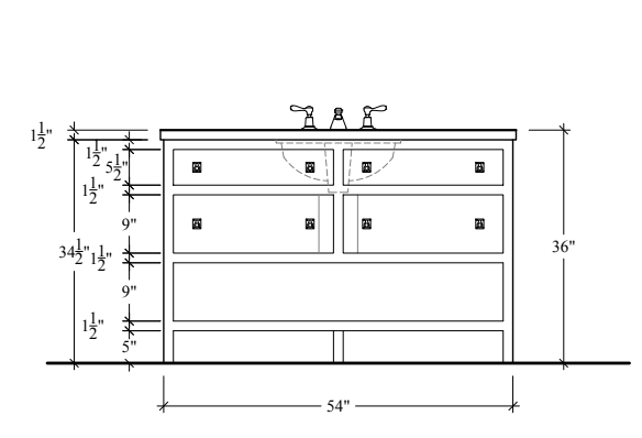 Paddington Vanity - 54"