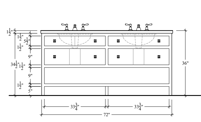 Paddington Vanity - 72"