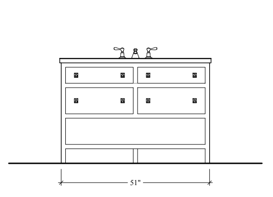Paddington Vanity - 51"