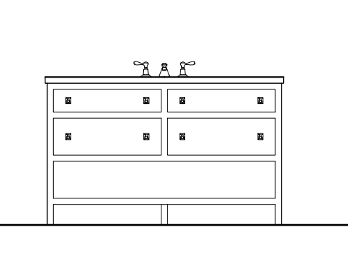 Paddington Vanity - 57"