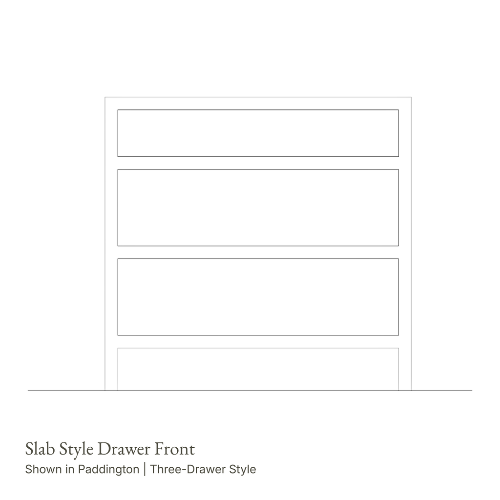 Paddington Vanity | Three-Drawer Style | Slab Drawer Front - 72"