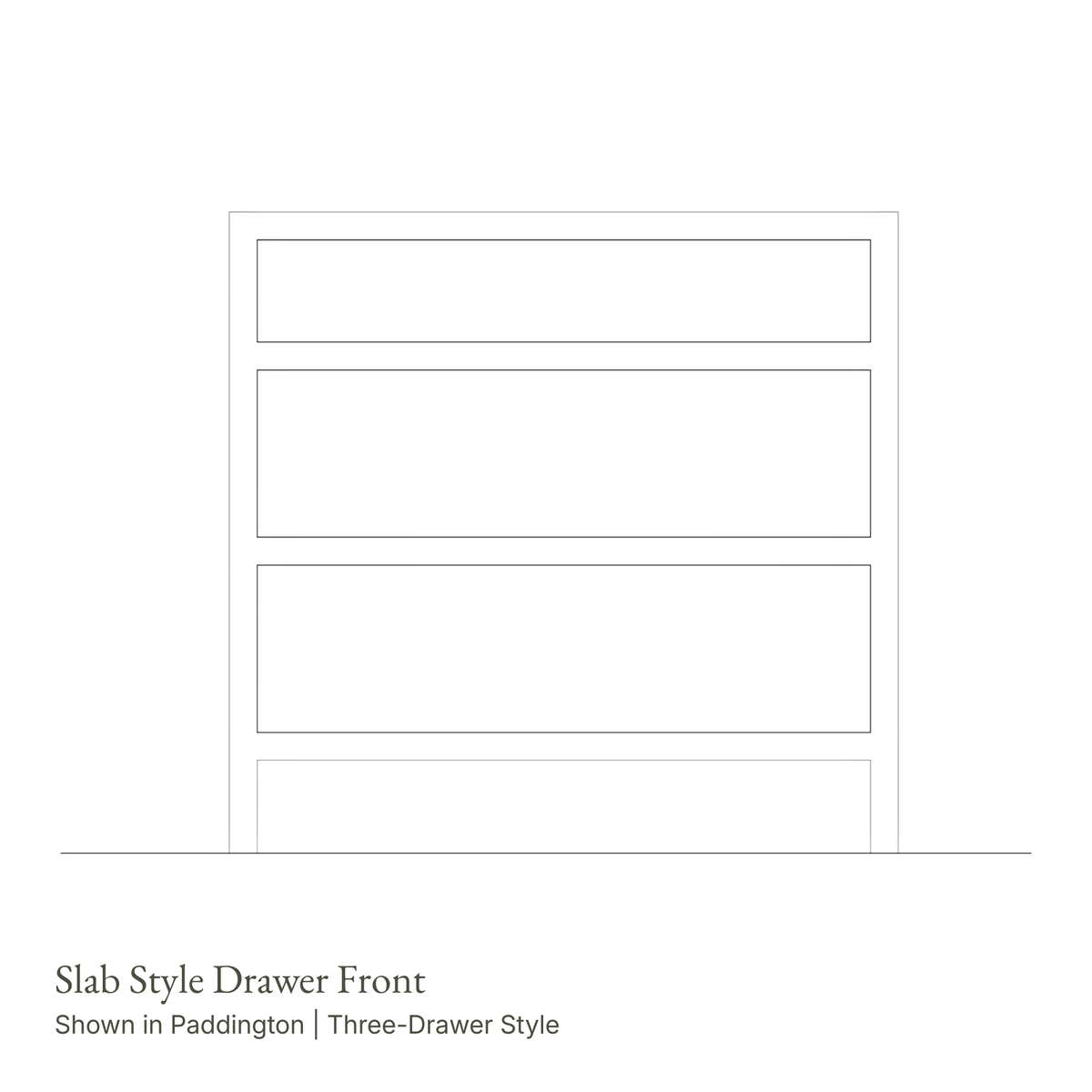 Paddington Vanity | Three-Drawer Style | Slab Drawer Front - 72"