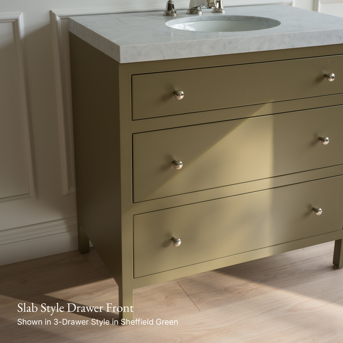 Paddington Vanity | Three-Drawer Style | Slab Drawer Front - 72"