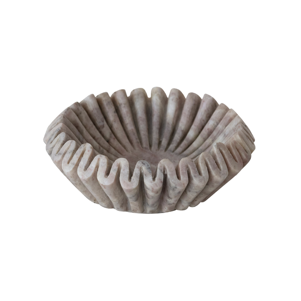 Priya Marble Fluted Bowl