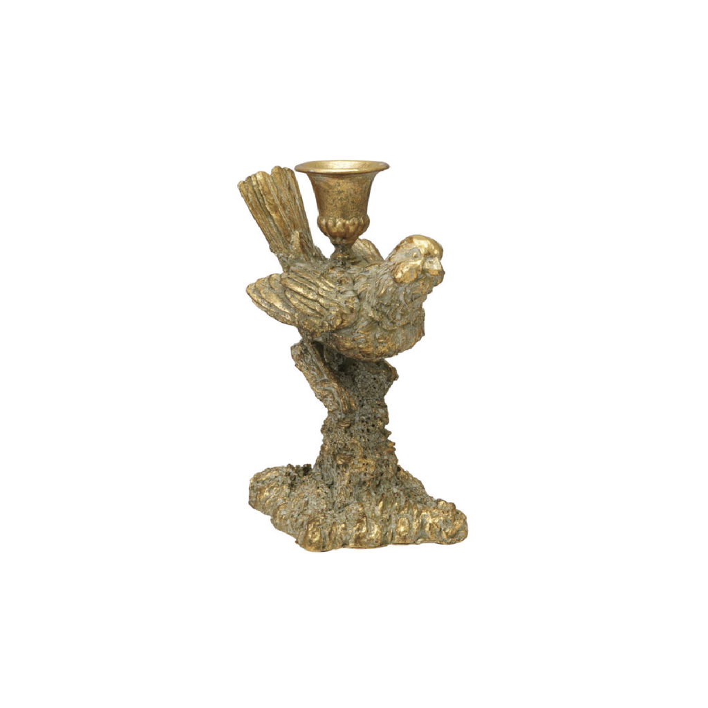 Gold Bird Taper Holder
