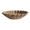 Mango Wood Scalloped Bowl