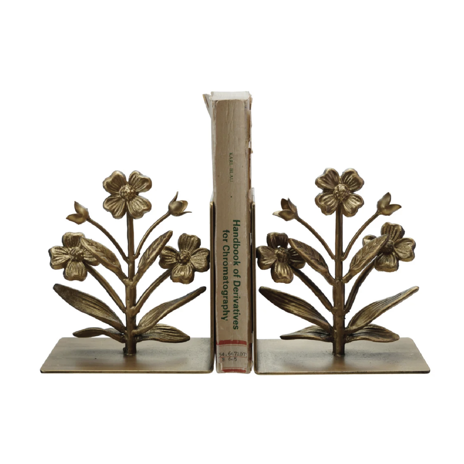 Cast Iron Flower Bookends