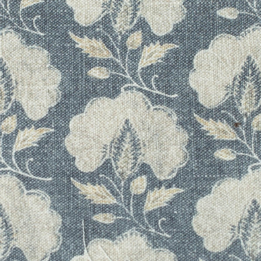 Slate Floral Fabric Swatch
