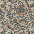 Floral Garden in Blue & Copper Fabric Swatch