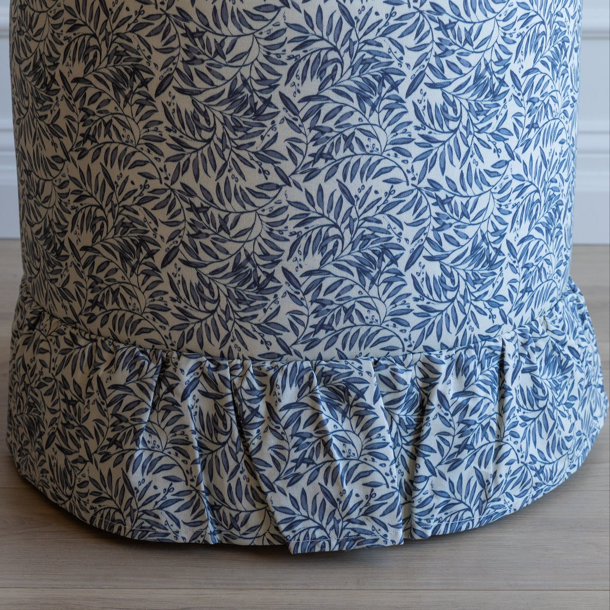 Bernadette Ottoman in Willow Vine Navy