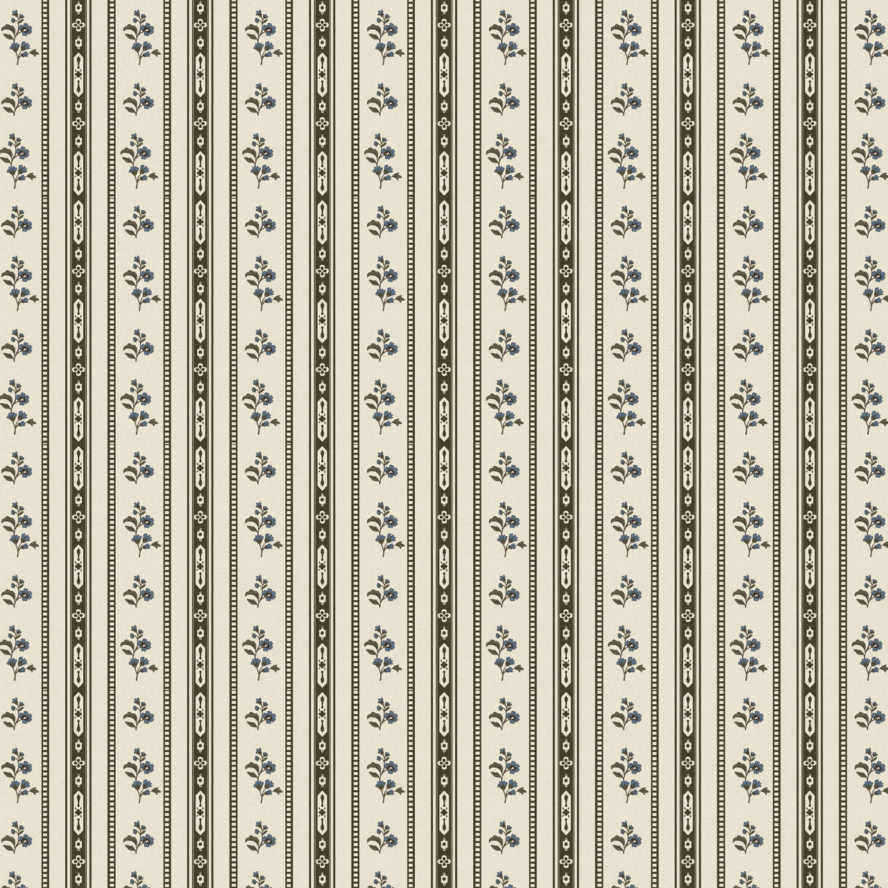Botanical Stripe Olive Fabric Sample