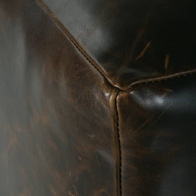 Macon Leather Ottoman