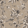 Michigan Bird Toile Sand Fabric Sample