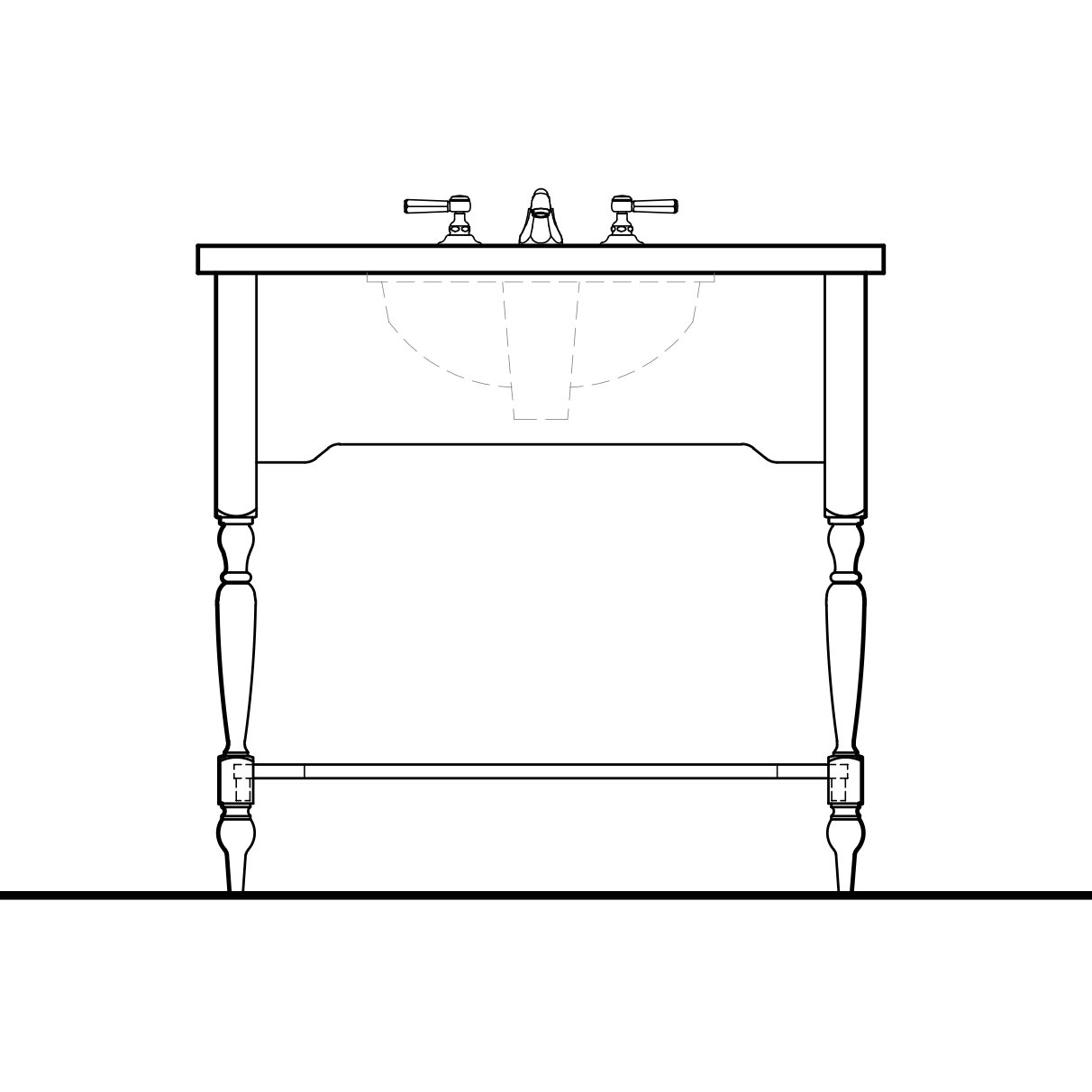 Northgate Console Vanity - 36"