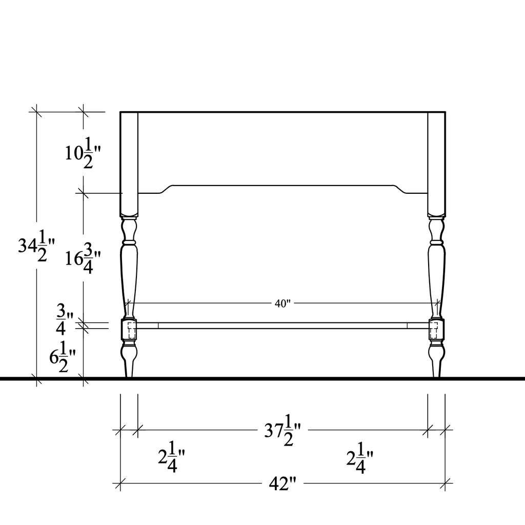 Northgate Console Vanity - 42"