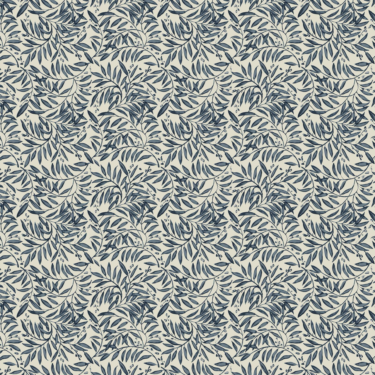 Willow Vine Navy Fabric Sample