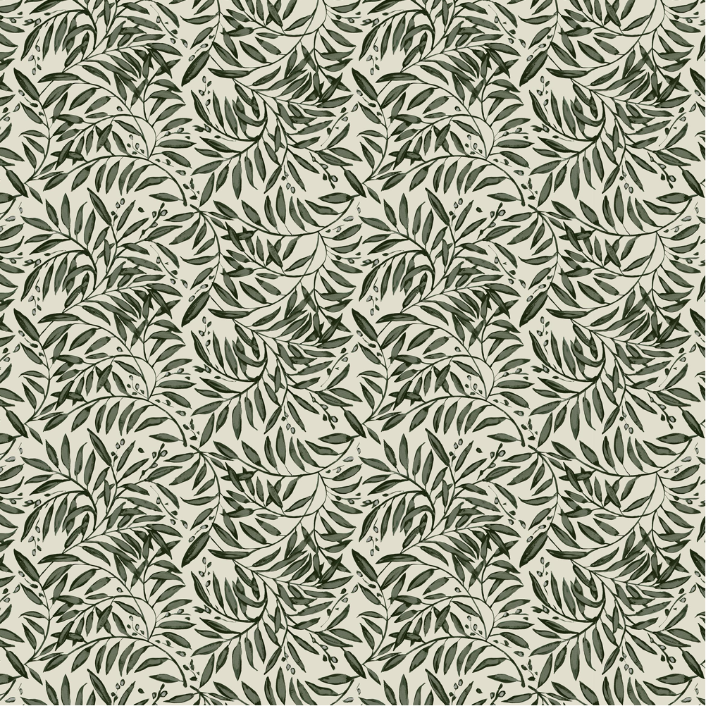 Willow Vine Olive Fabric Sample
