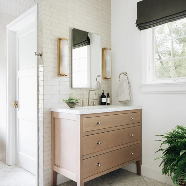 Visual Comfort Dresser Long Glass Rod Light in Polished Nickel with Frosted Glass Liner
