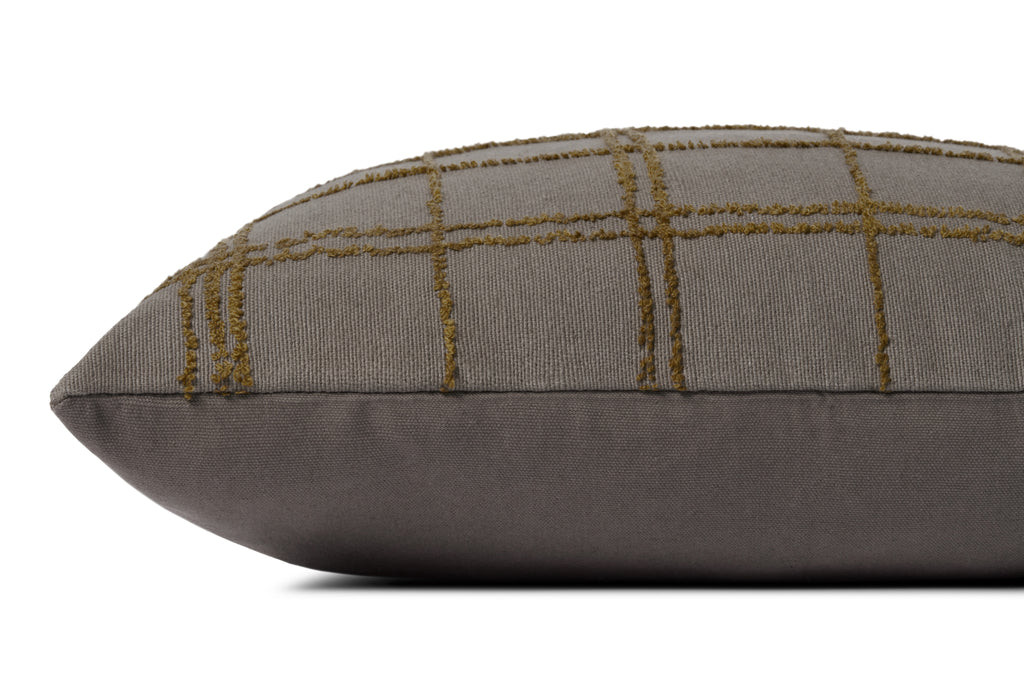 Jean Stoffer x Loloi Edward Charcoal / Olive Pillow