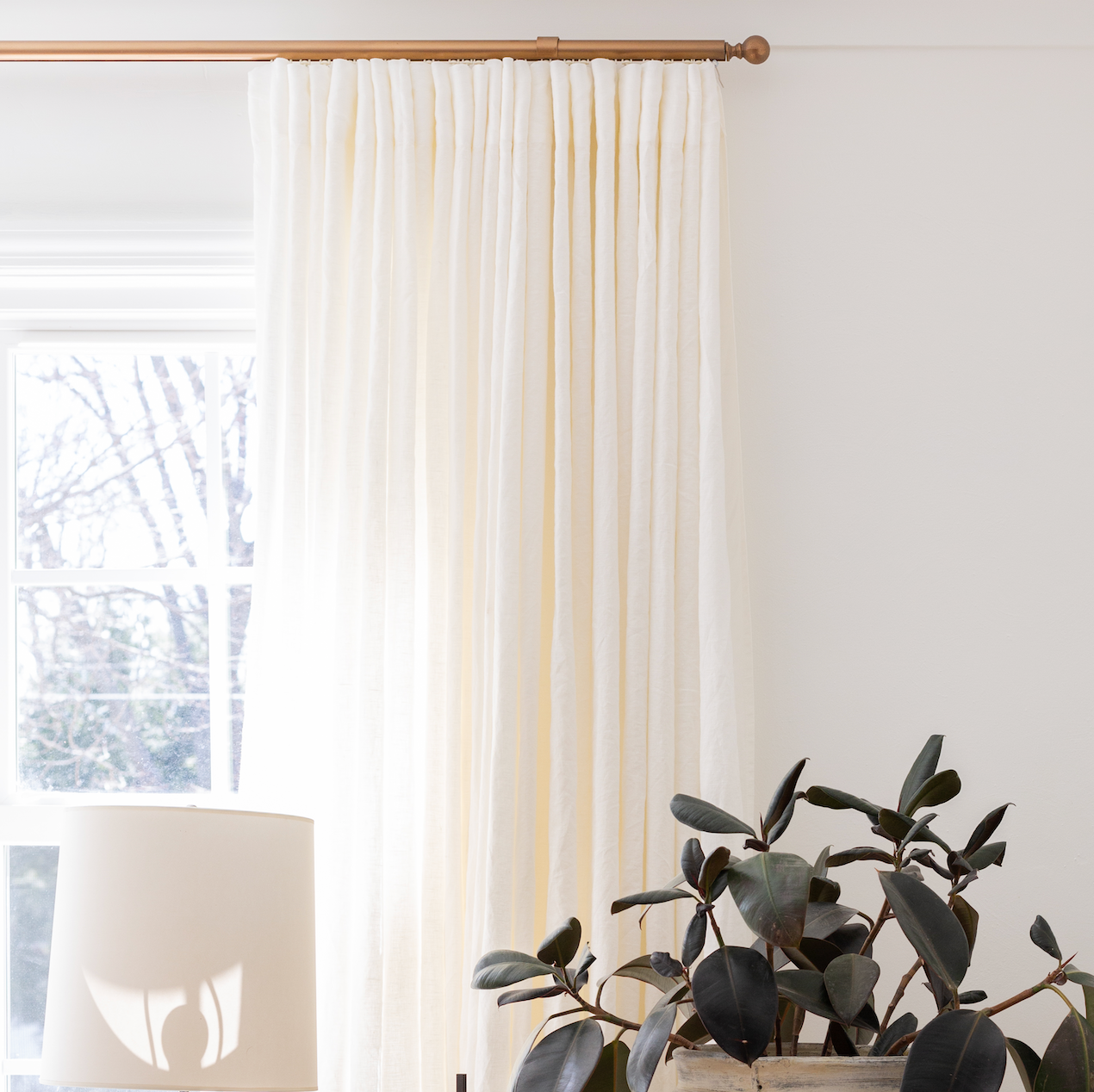 Zip Curtain Rod - Antique Gold