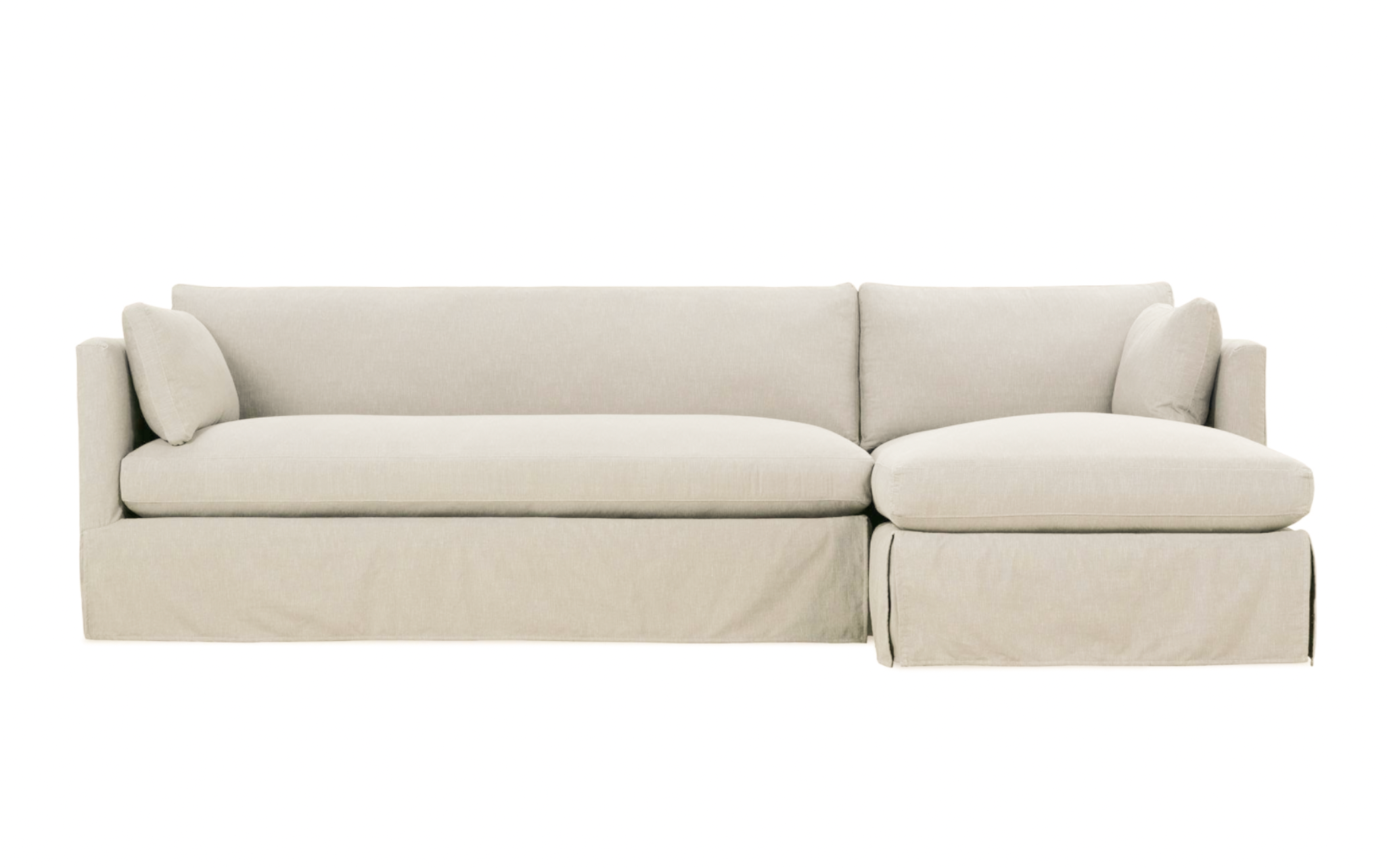 Maude Slipcovered Chaise Sectional