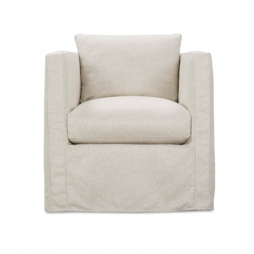 Rue Slipcovered Swivel Chair
