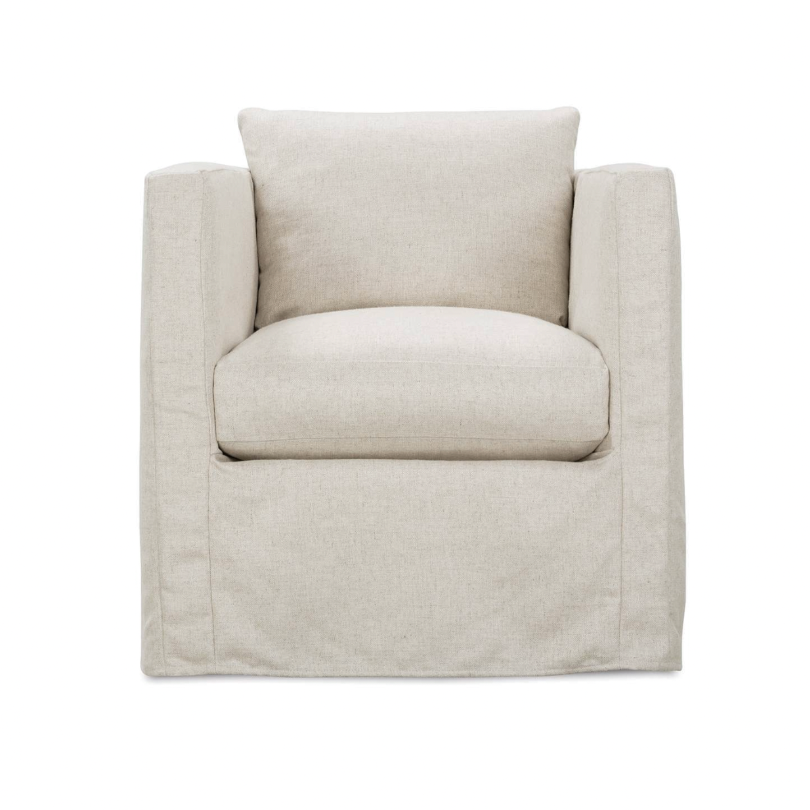 Rue Slipcovered Swivel Chair