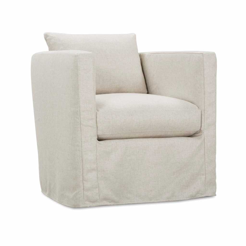 Rue Slipcovered Swivel Chair