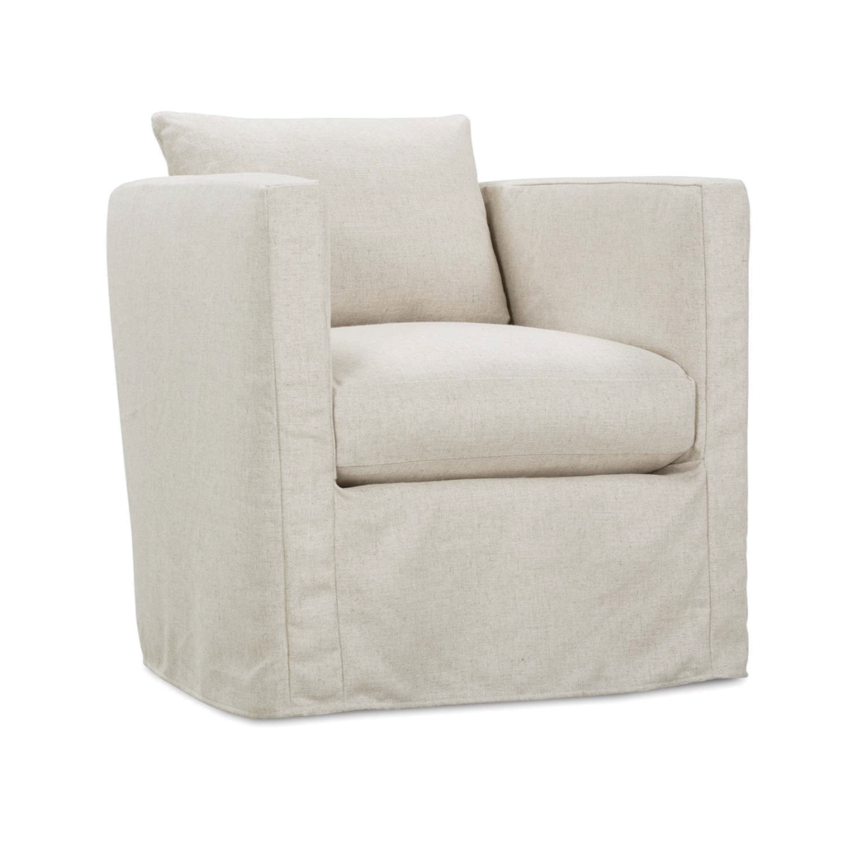 Rue Slipcovered Swivel Chair