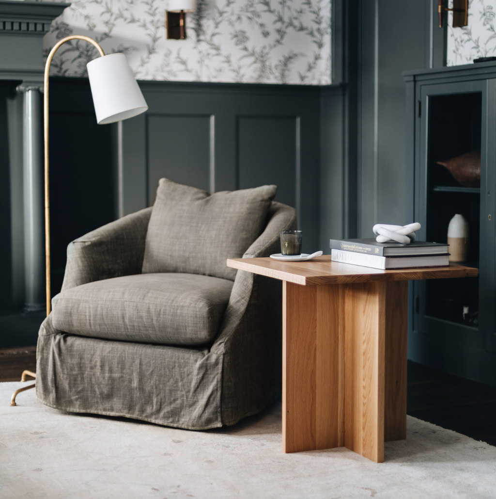 Eden Swivel Slipcovered Chair