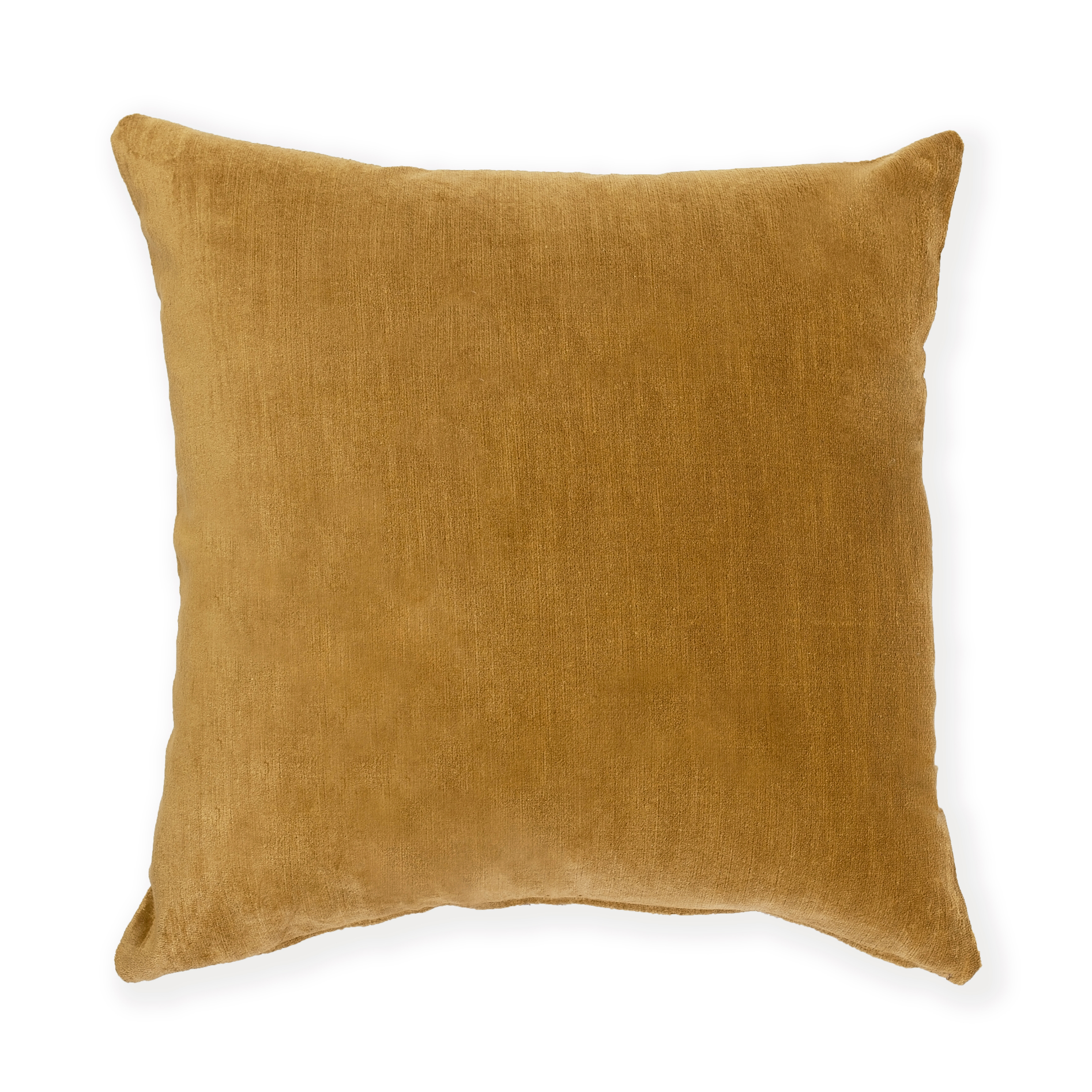 S|H Ochre Antique Velvet Designer Pillow Cover