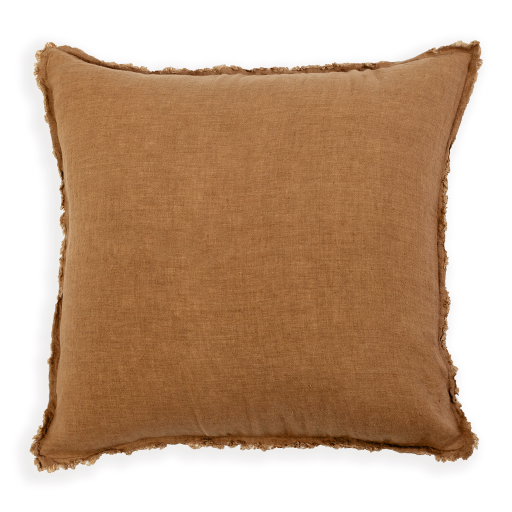 Tawney Fringe Linen Pillow Cover