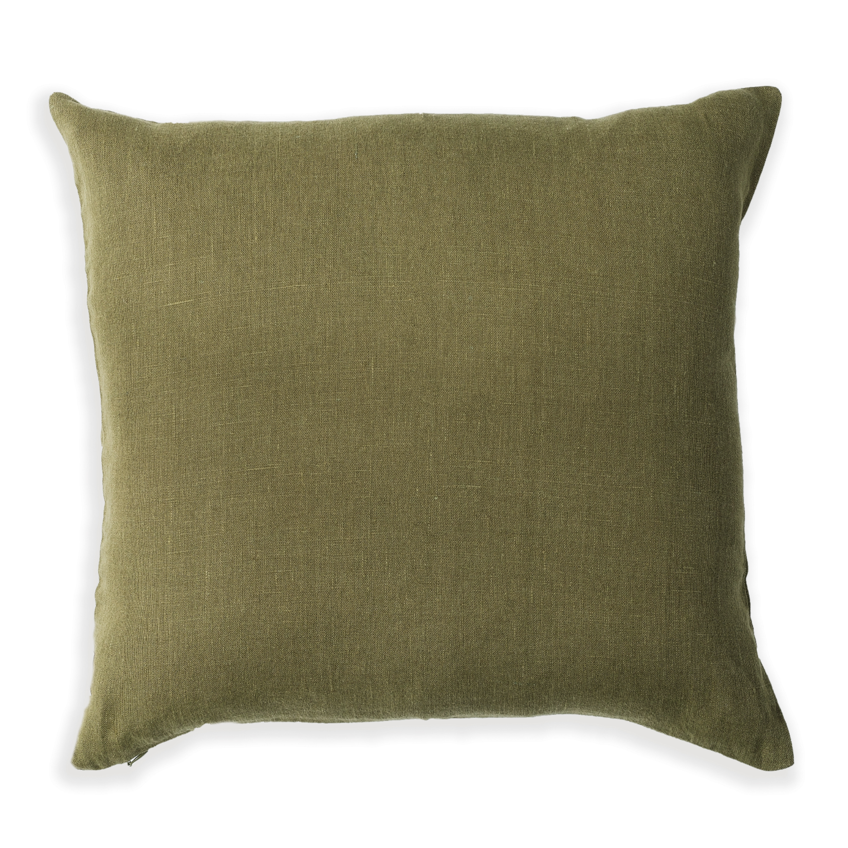 Olive Linen Pillow Cover
