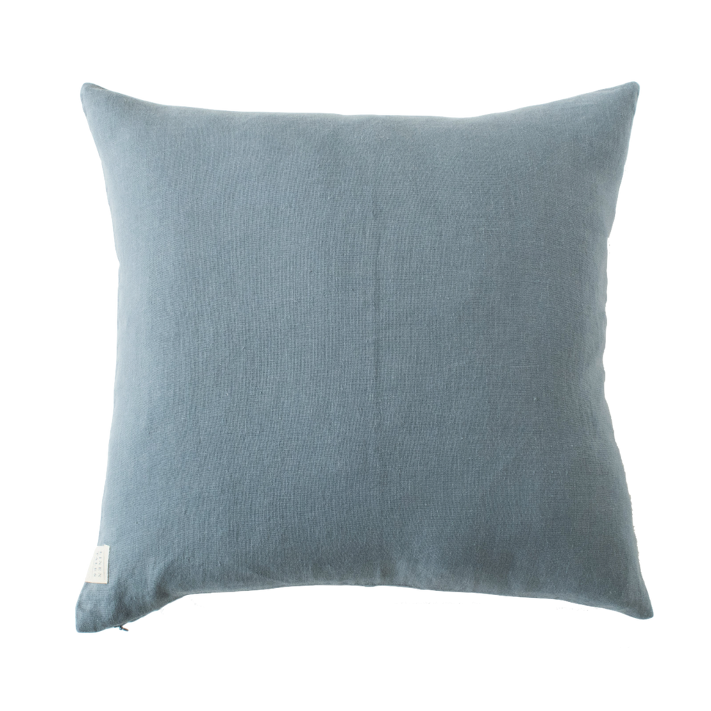 Blue sales linen pillow