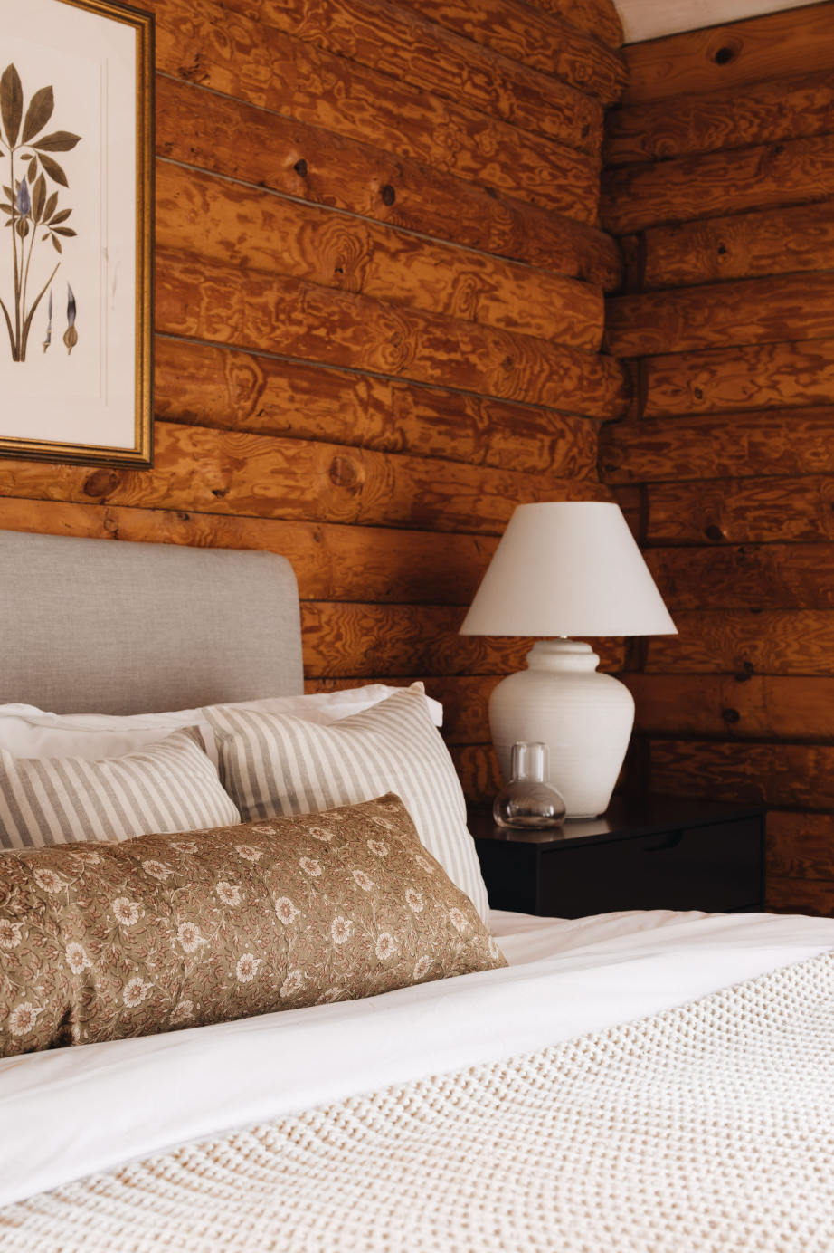 Natural Stripe Linen Pillow Cover