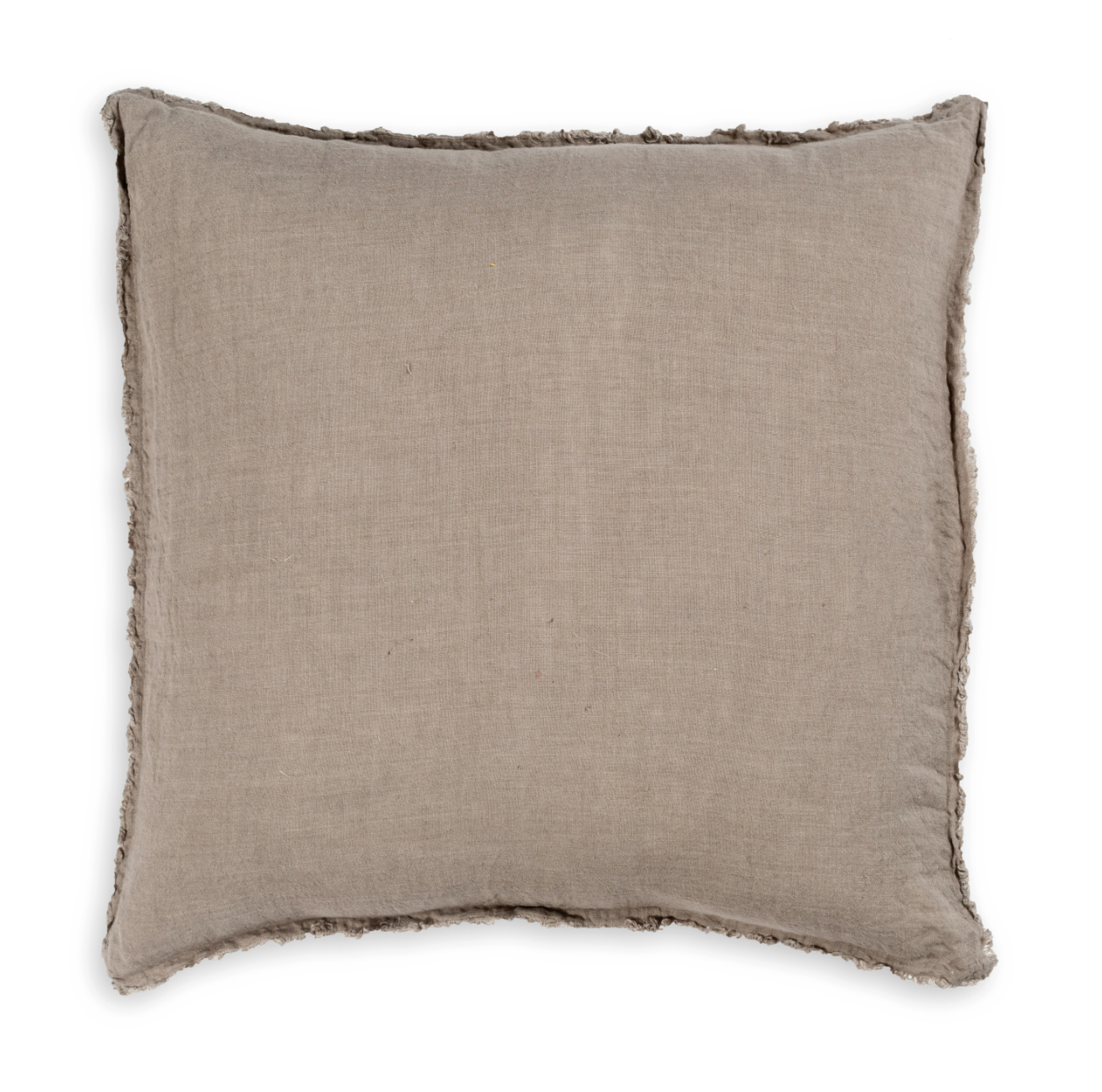 Mushroom Fringe Linen Pillow Cover