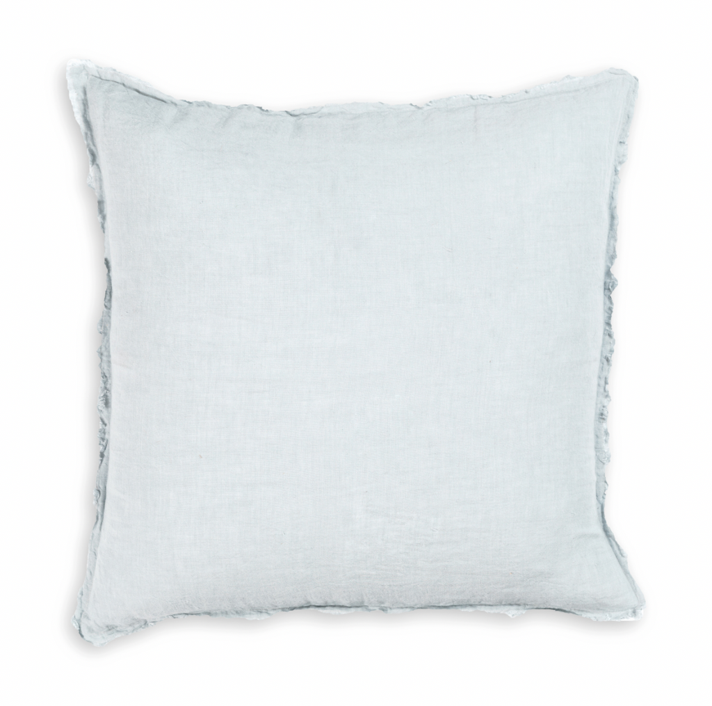 Mineral Fringe Linen Pillow Cover