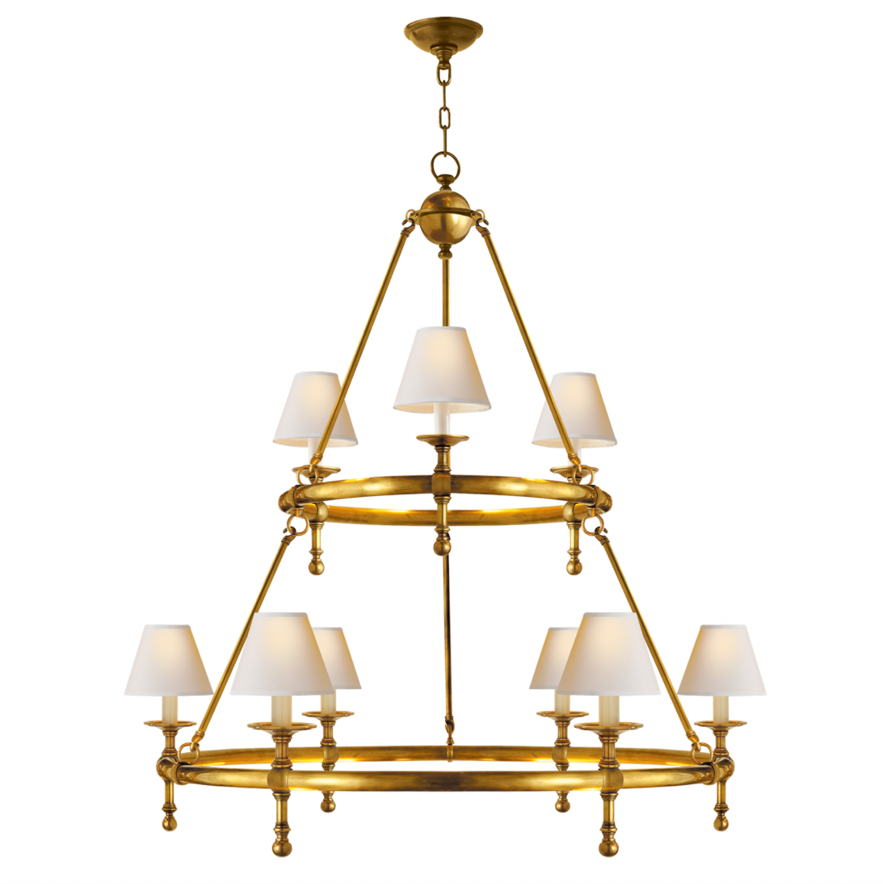 Classic Two-Tier Ring Chandelier