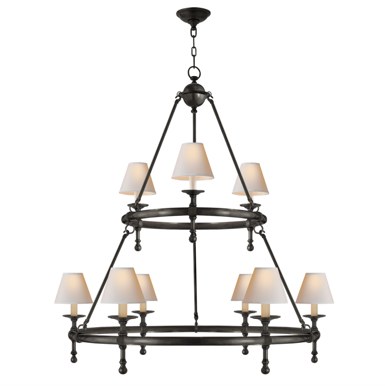 Classic Two-Tier Ring Chandelier