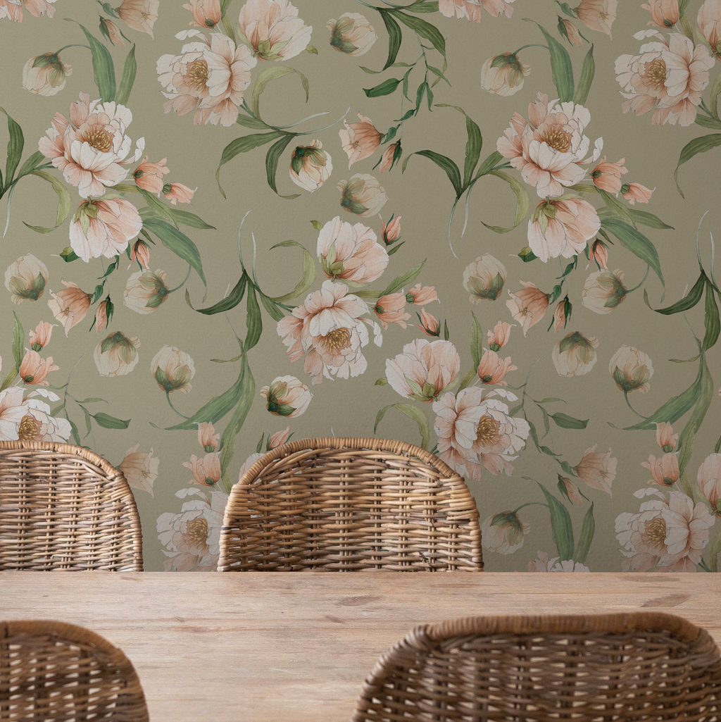 Light Peony Wallpaper