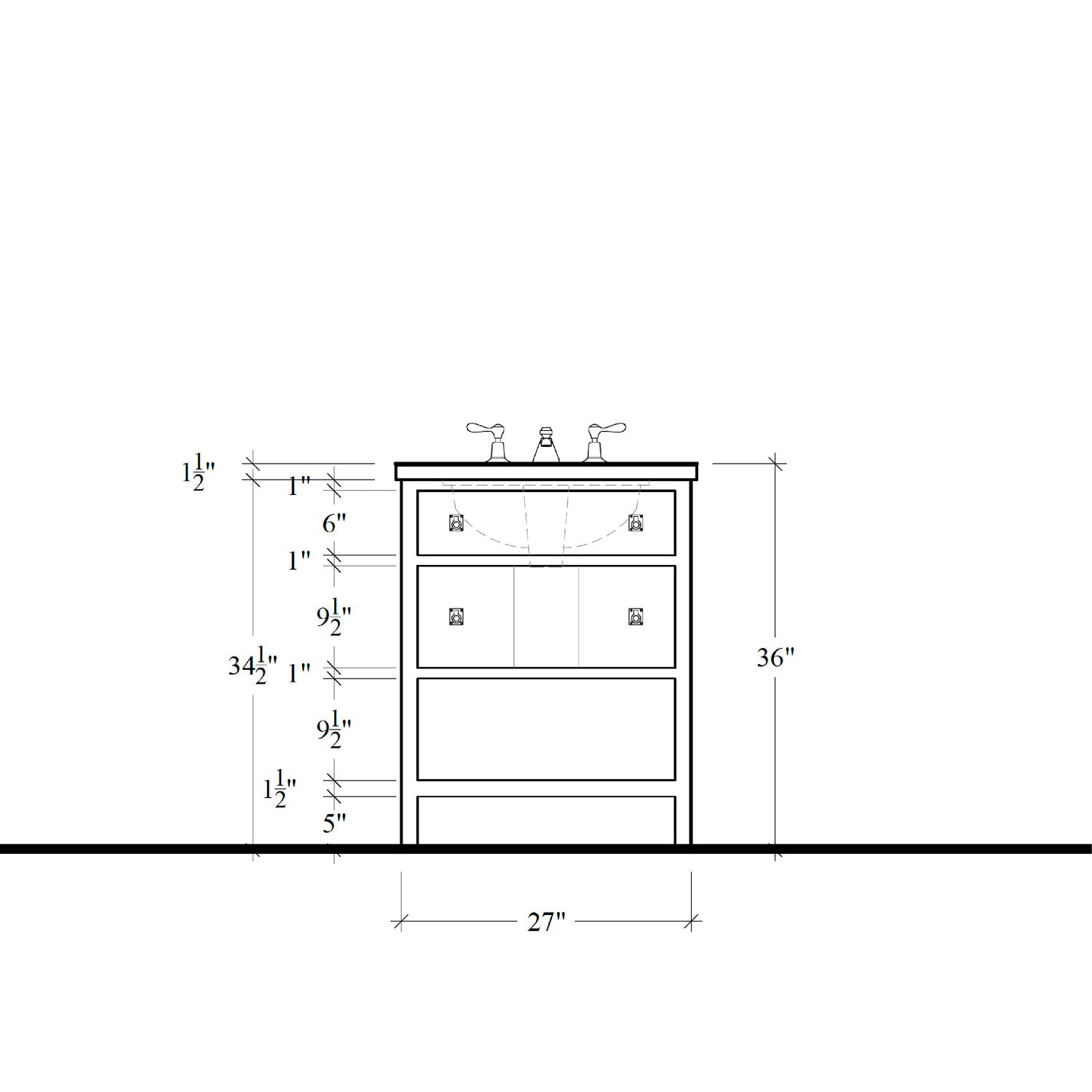 Paddington Vanity - 27"